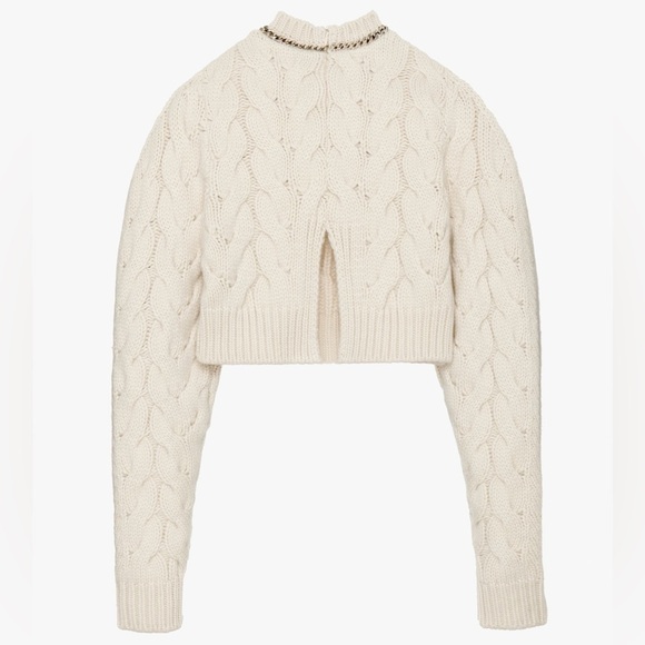 ZARA LIMITED EDITION CHAIN CASHMERE SWEATER SIZE M - Picture 8 of 16